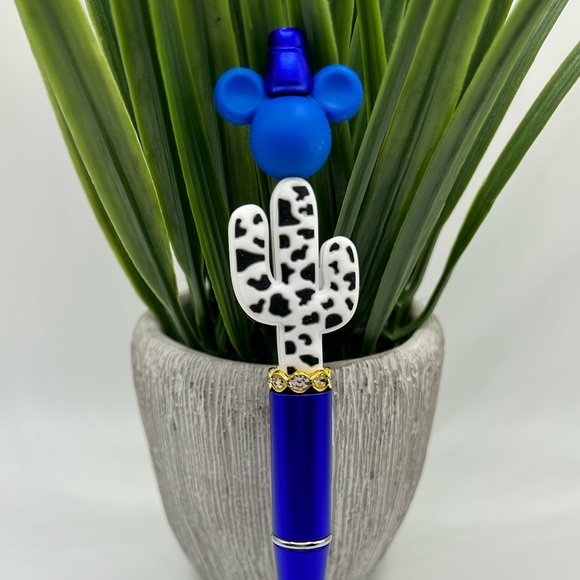 🦋🤠 Mickey Country Beaded Pen - Picture 1 of 2